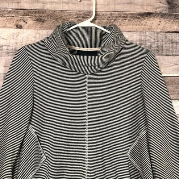 Anthropologie Maeve Tunic Size Small Striped Stretch Knit Turtleneck - Picture 4 of 8